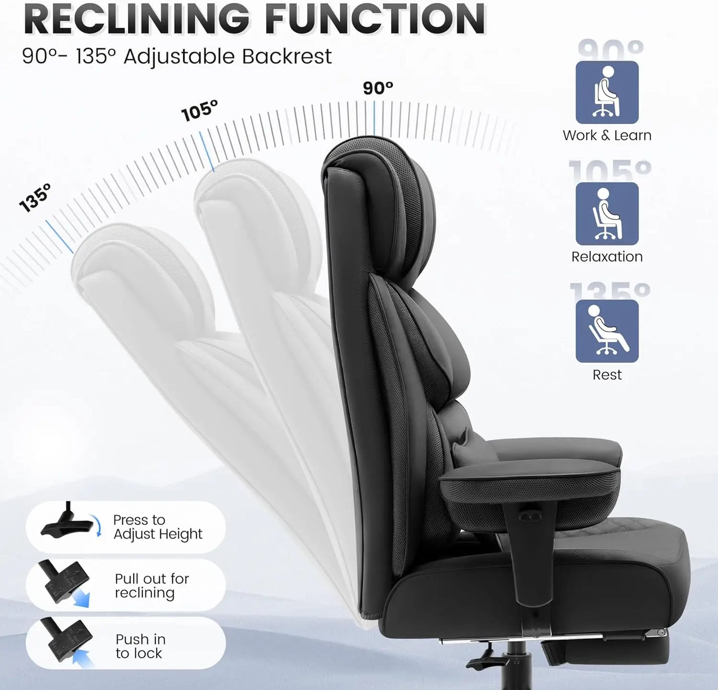 Oversized PU Recliner Chair