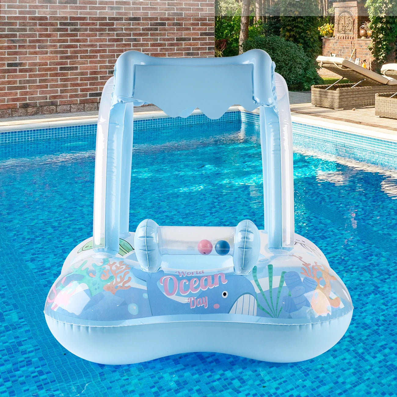 Pool float with canopy for Kids