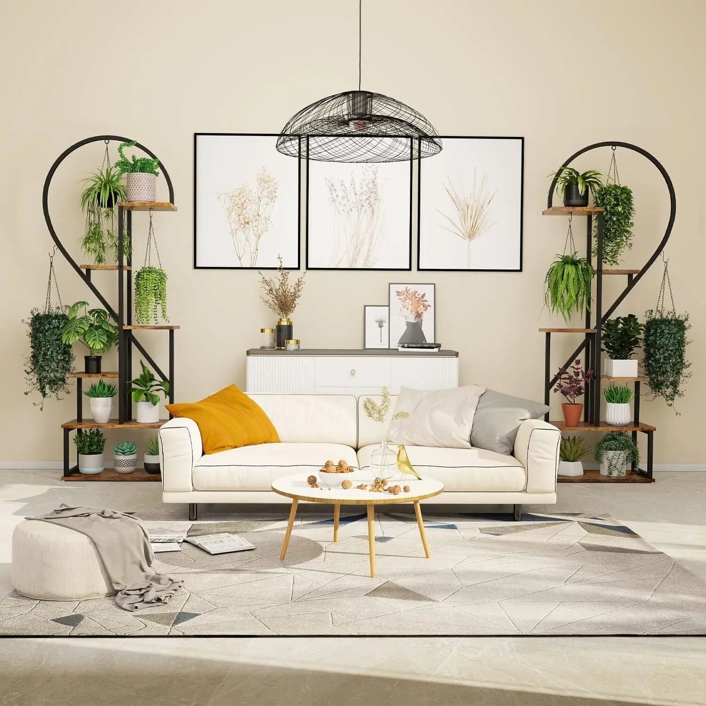 Heart-Shaped Plant Rack