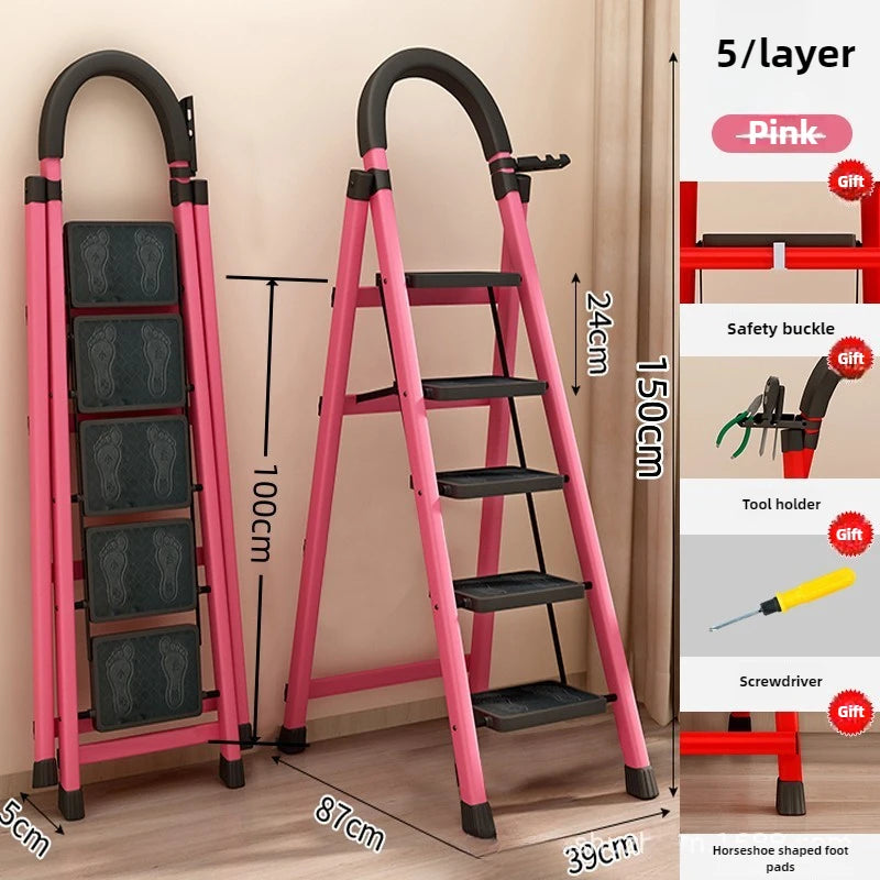 Foldable Carbon Steel Ladder