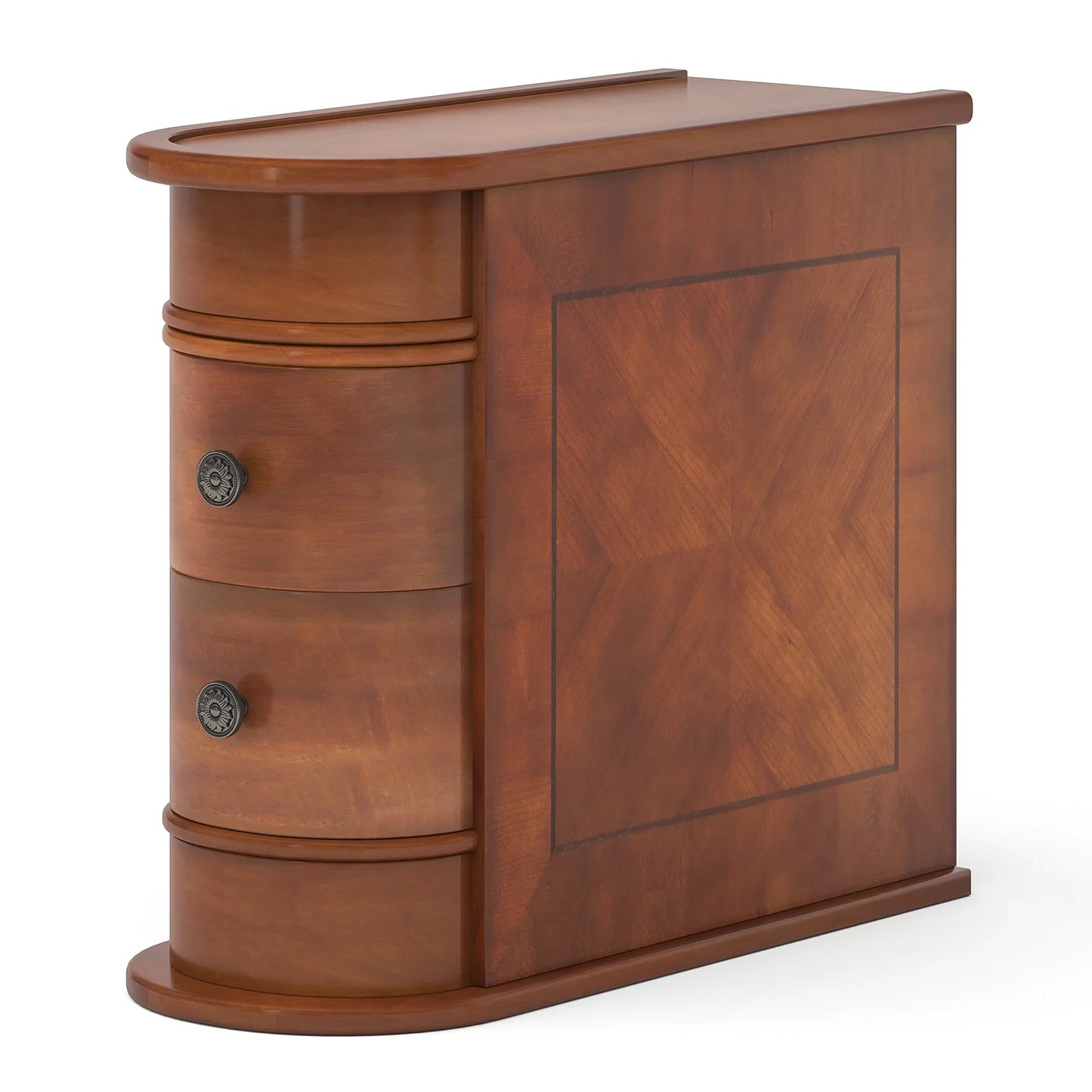 Round Solid Wood End Table