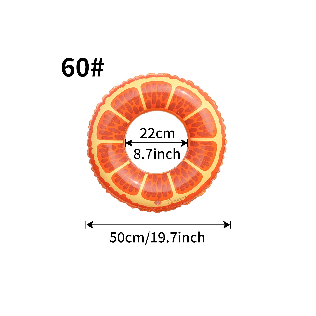 Thick Orange Shaped Pool Float