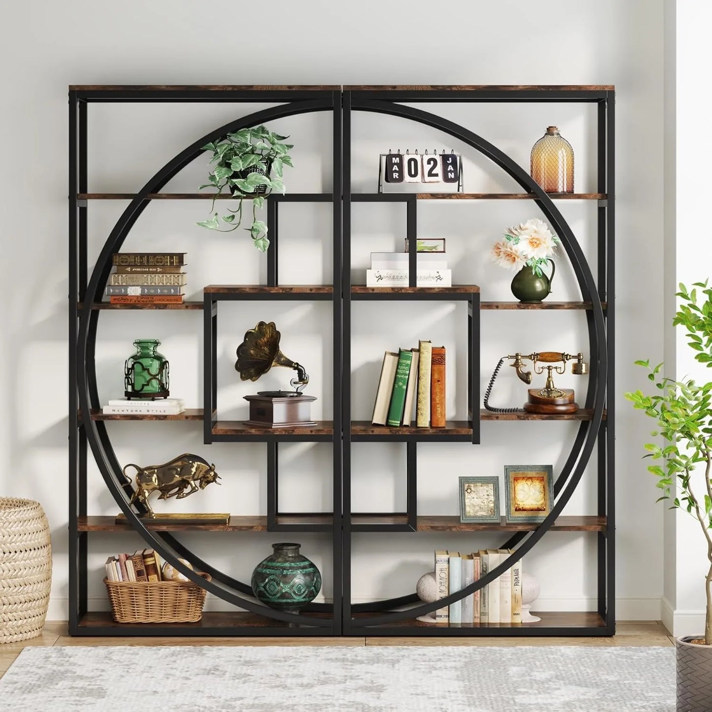 Industrial Etagere Bookcase