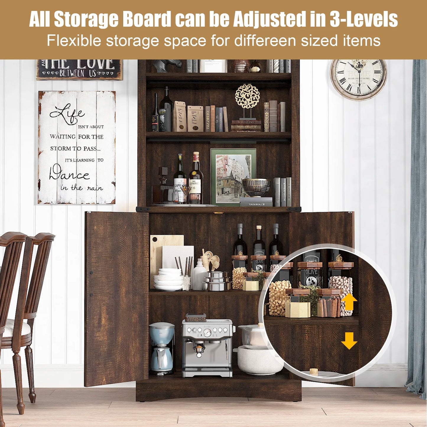 71 inch tall kitchen pantry