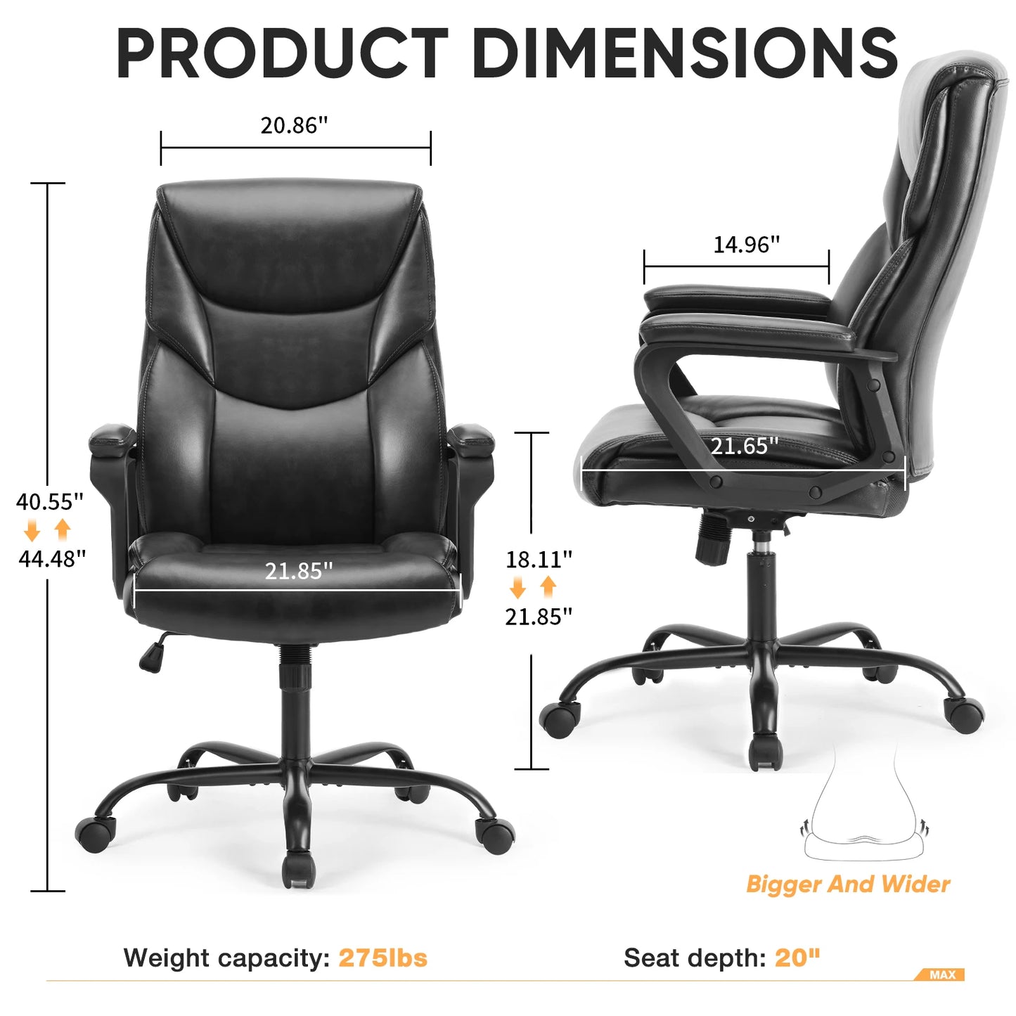 Ergonomic PU Leather Chair