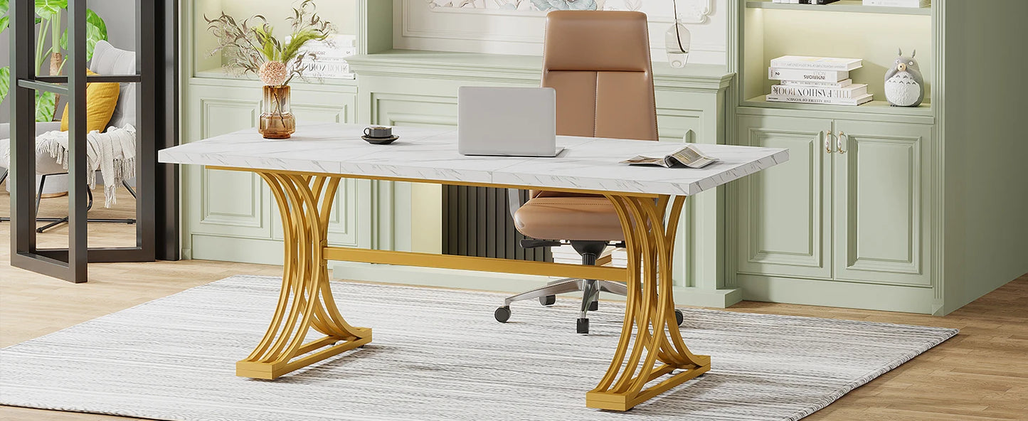Gold-Leg Work Desk