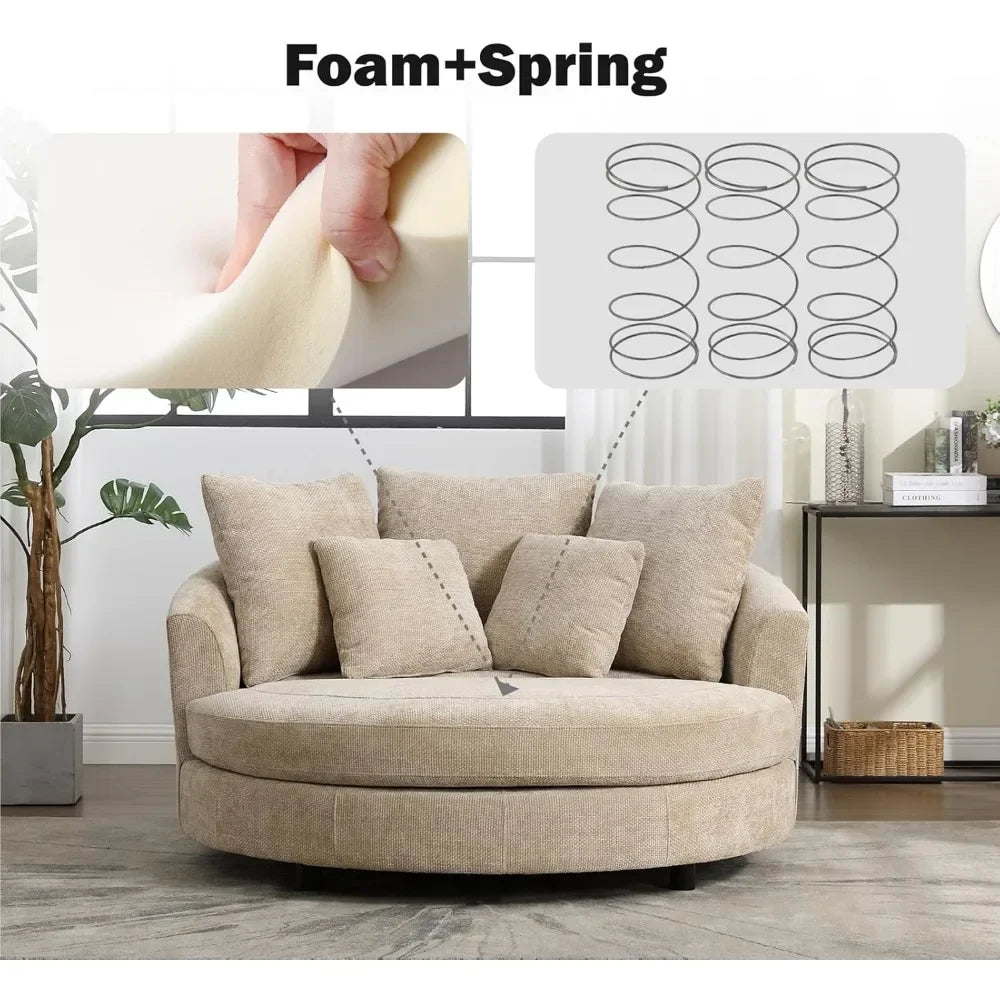 Oversized Round Accent Chair