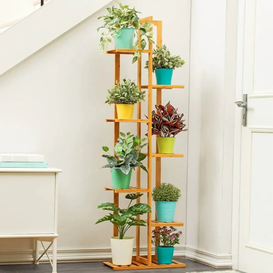 Corner Bamboo Plant Stand