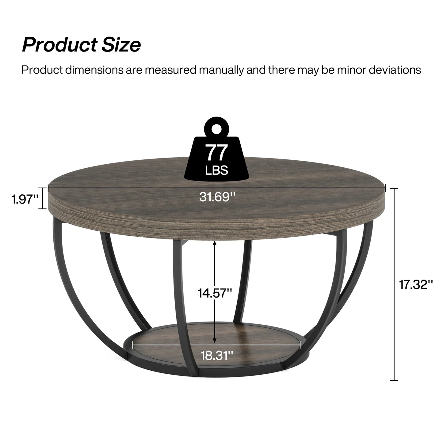 31.7″ Round Coffee Table