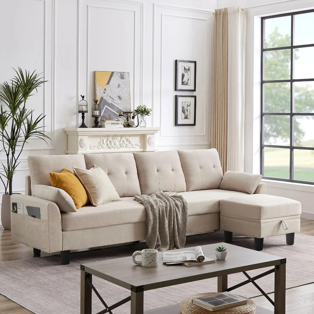 Convertible Sectional Sofa Set