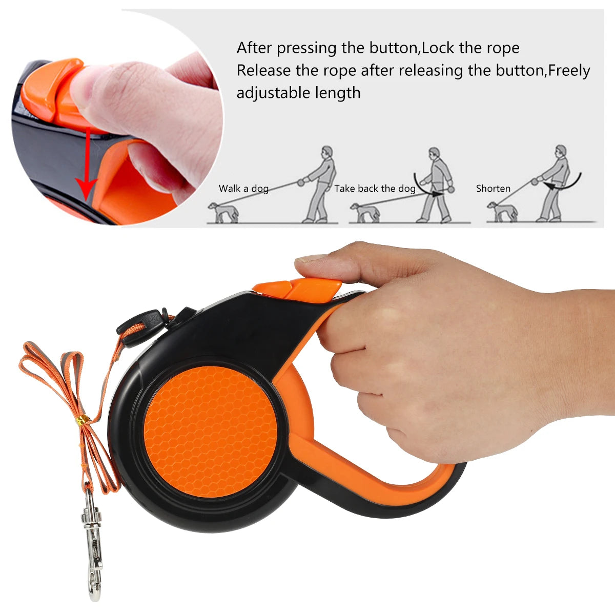 Retractable Dog Leash 8M