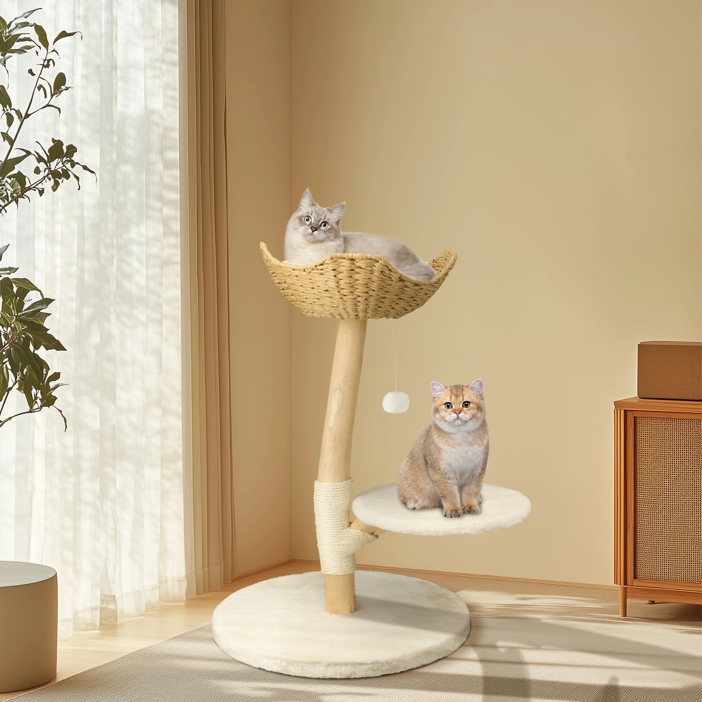 Modern Wooden Cat Activity Tree