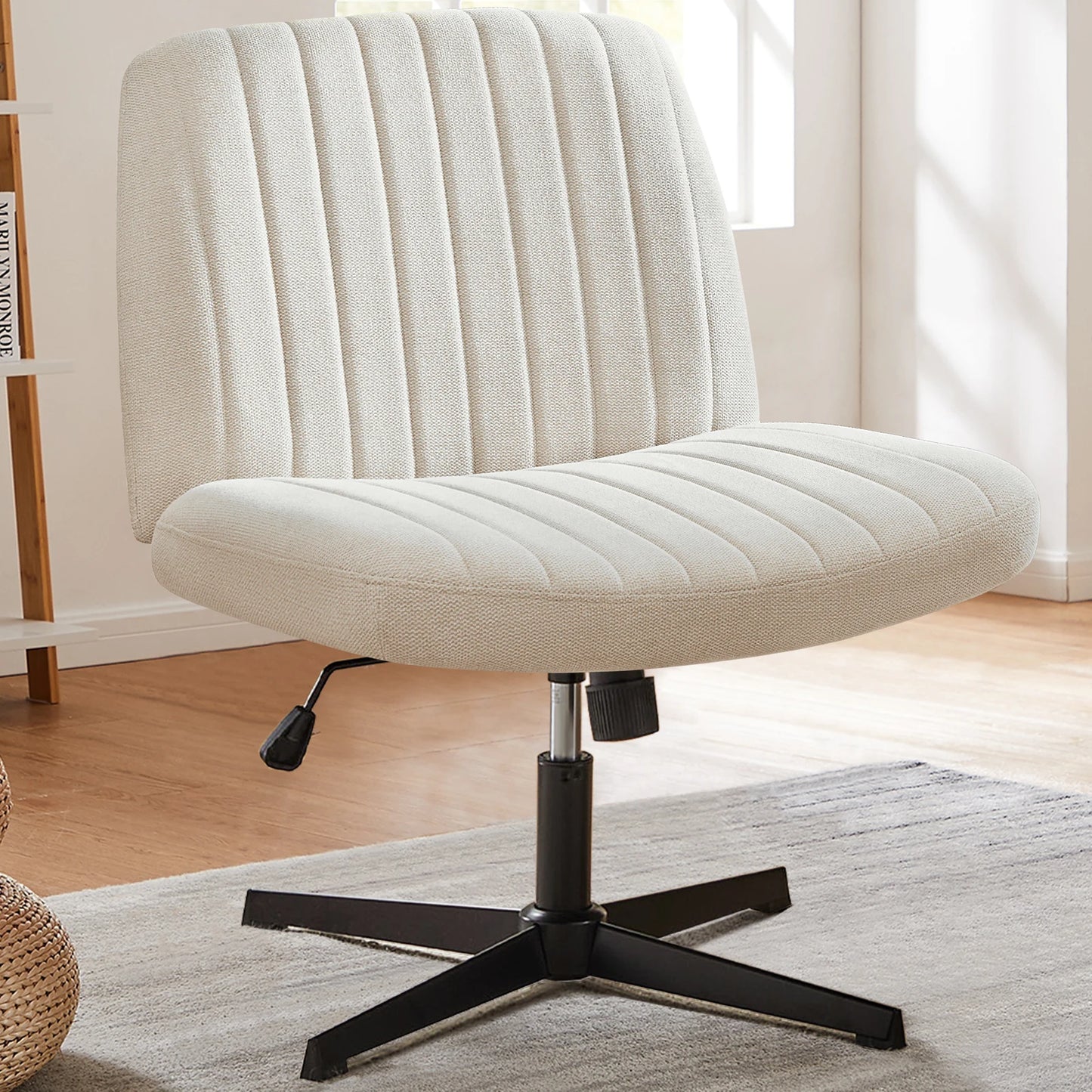 Cross Legged Office Chair with Adjustable Swivel