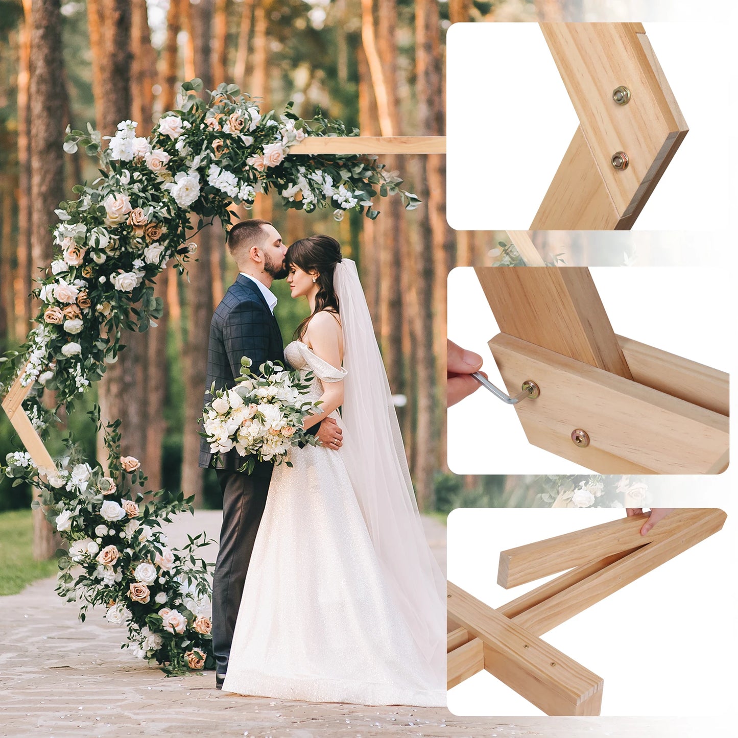 Rustic Wooden Wedding Arch