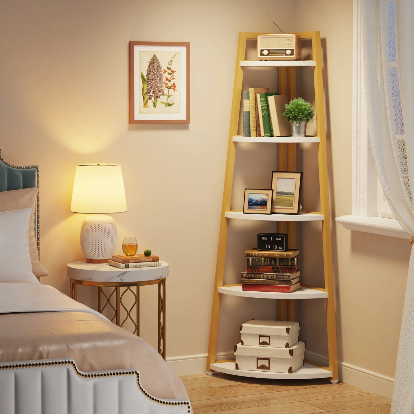 Corner Ladder Bookcase
