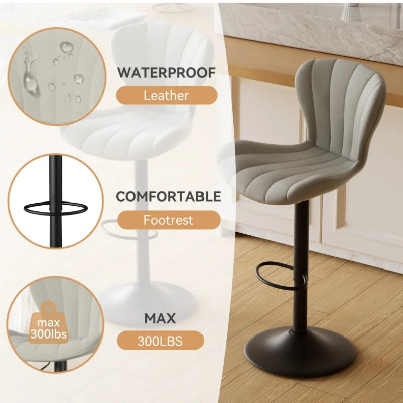 Adjustable Bar Chairs Set