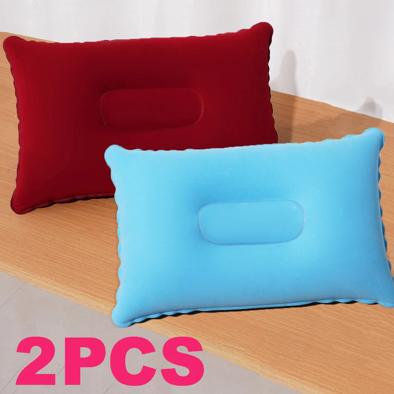 2 pieces of inflatable square pillow