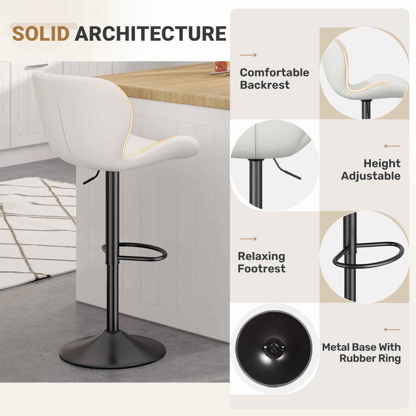 Adjustable Swivel Bar Stools