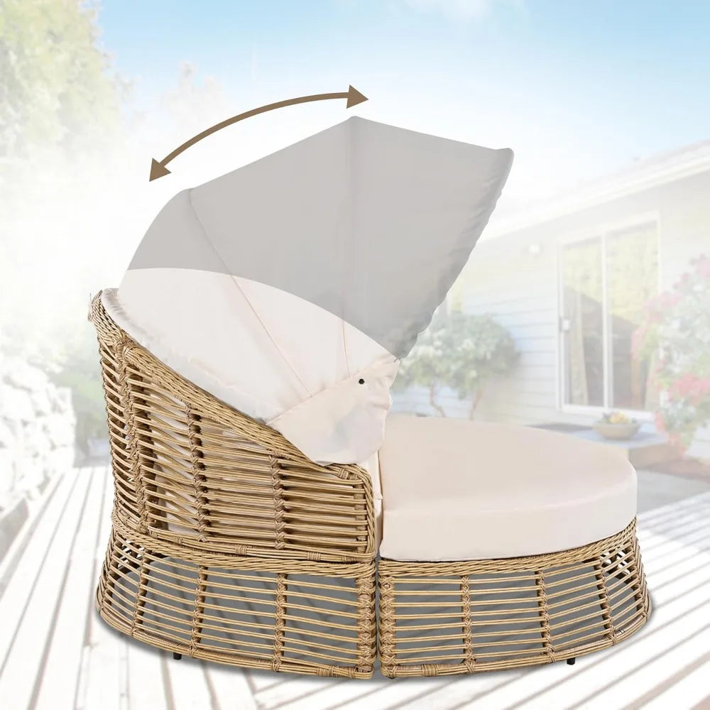 Rattan Round Daybed