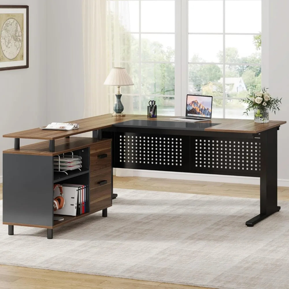Executive L‑Shaped Desk