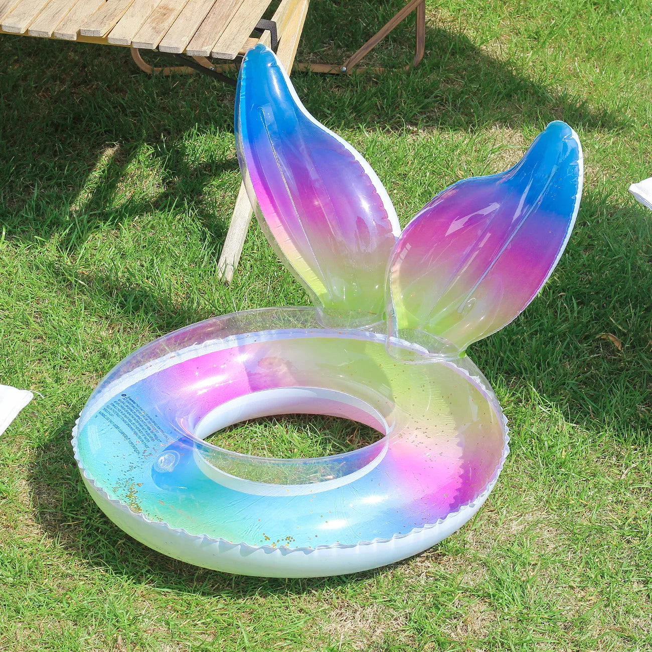 Rainbow Tail Thickened Pool Float
