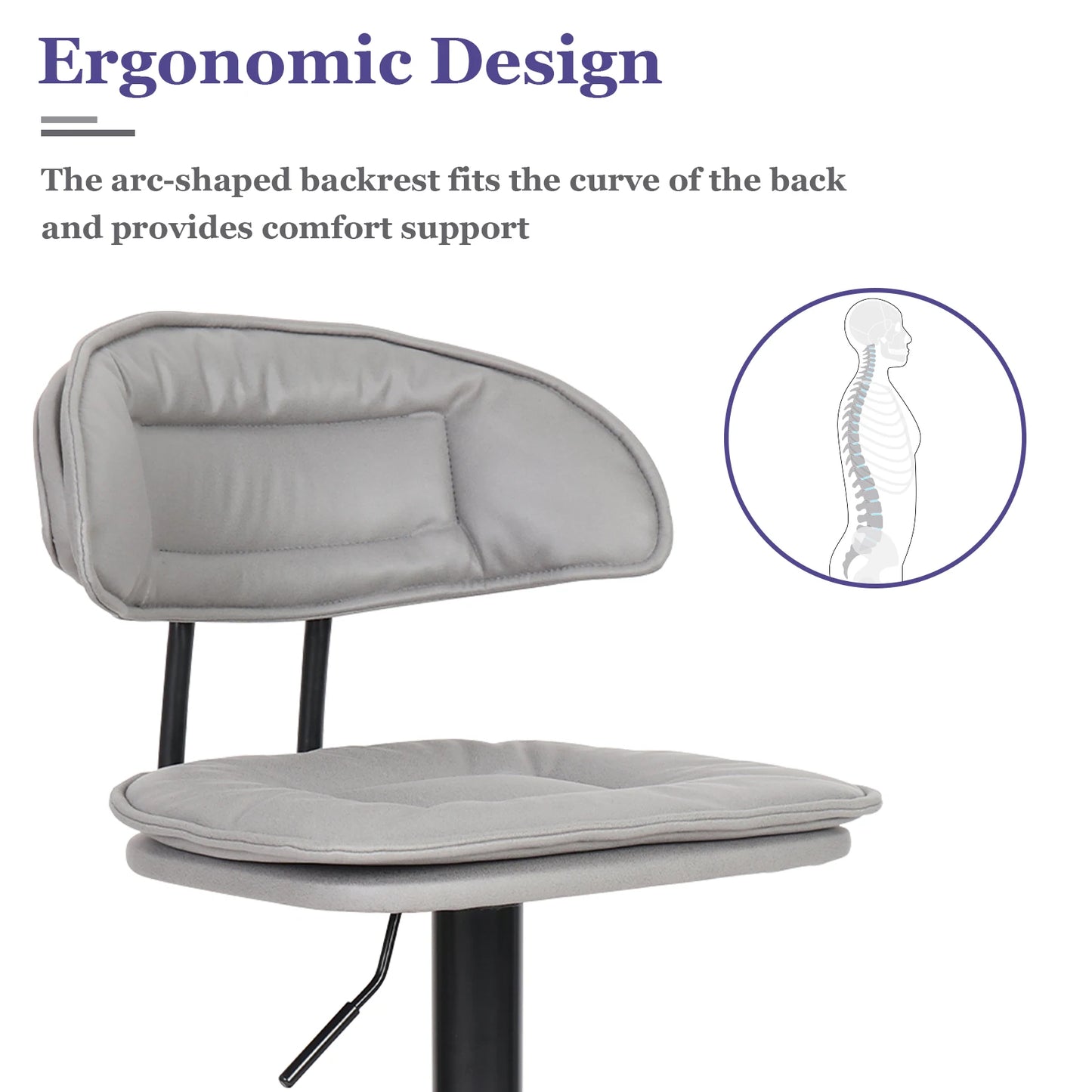 Adjustable Swivel Bar Stools Set