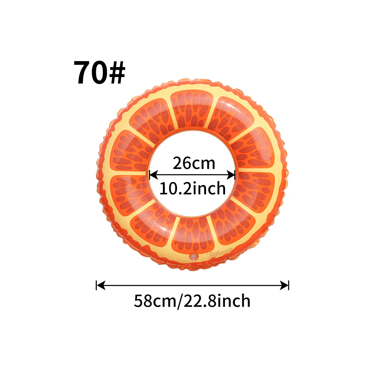 Thick Orange Shaped Pool Float