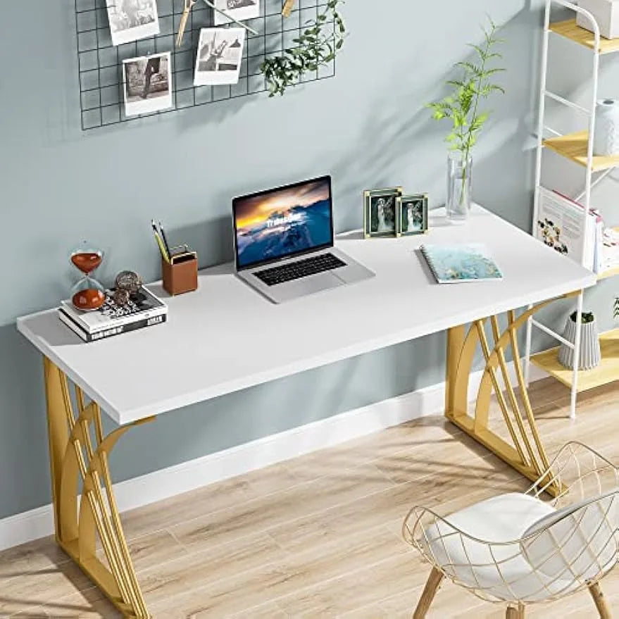 White Gold Computer Desk