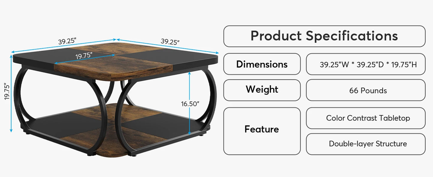 Square Farmhouse Coffee Table