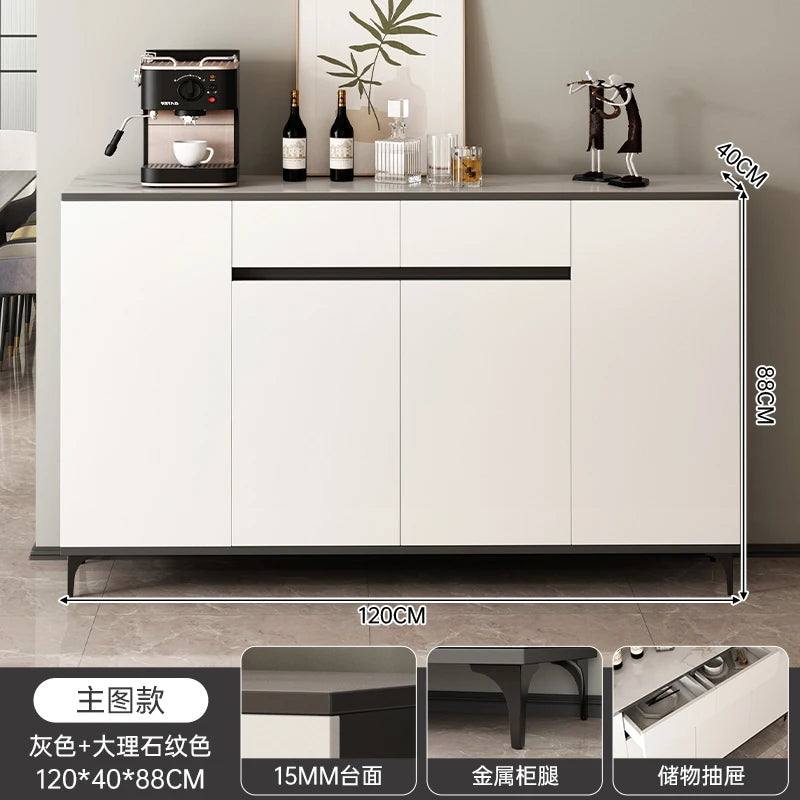White Minimalist Cabinet – Hidden Drawers and Sleek Storage for Modern Living Spaces