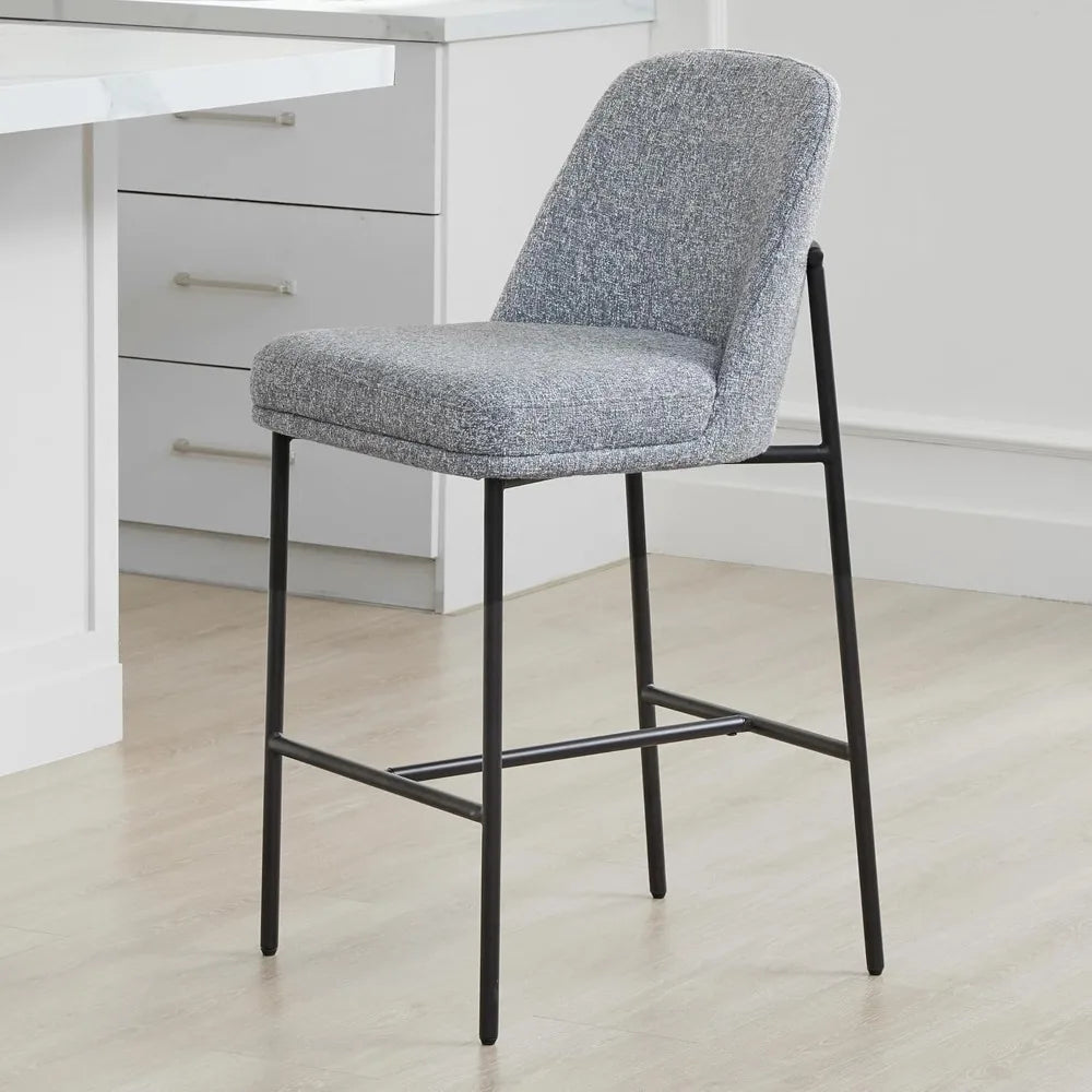 Grey Fabric Bar Stools