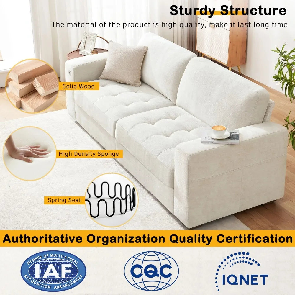 89'' Modern Chenille Sofa Couch