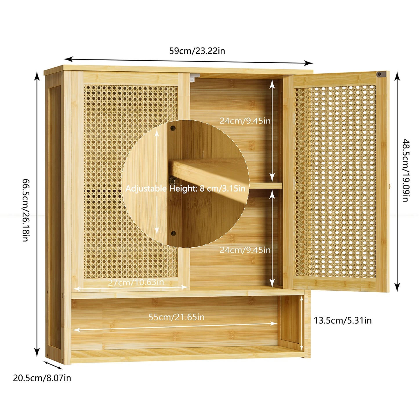 Bamboo Wall Cabinet