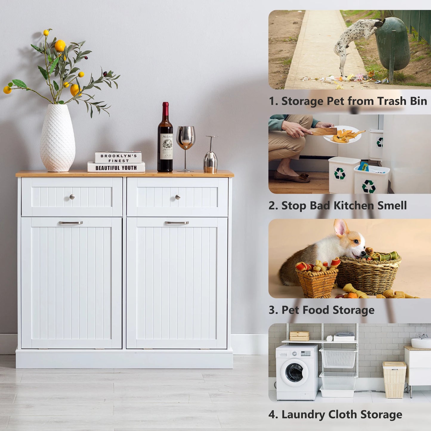 20 Gallon Dual Tilt Garbage Canister