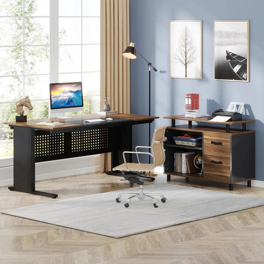 Executive L‑Shaped Desk