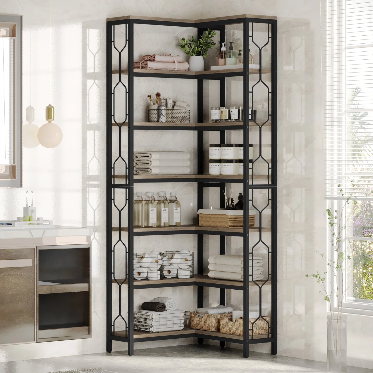 Industrial Corner Shelf