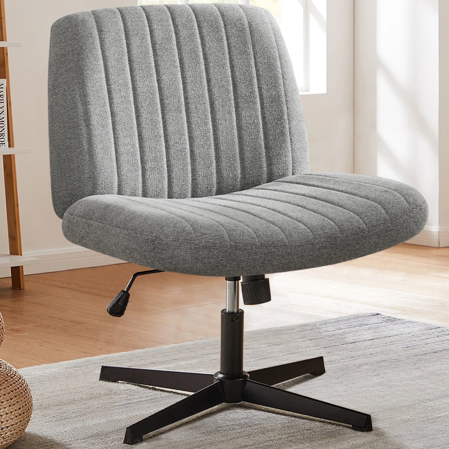 Cross Legged Office Chair with Adjustable Swivel