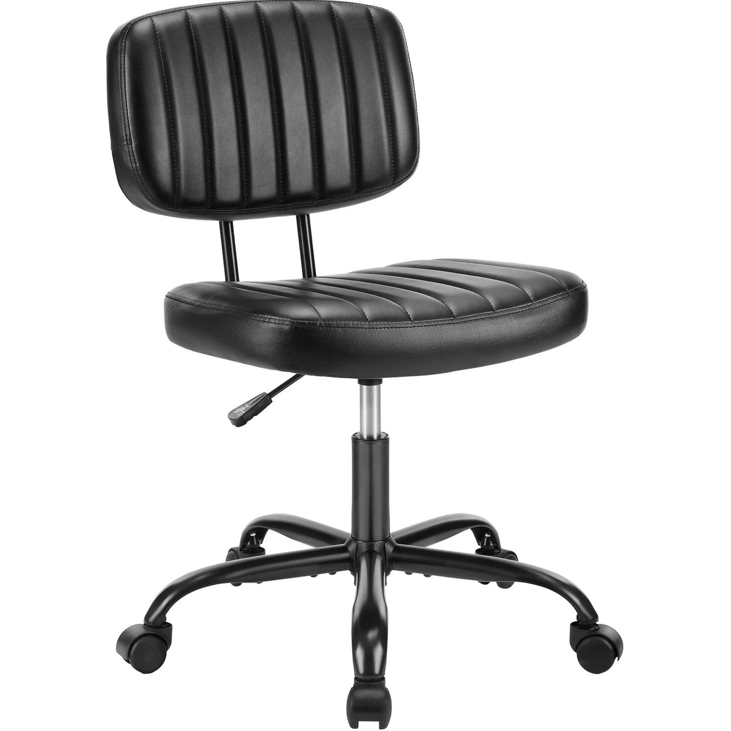 Armless Office Desk Chair with Lumbar Support