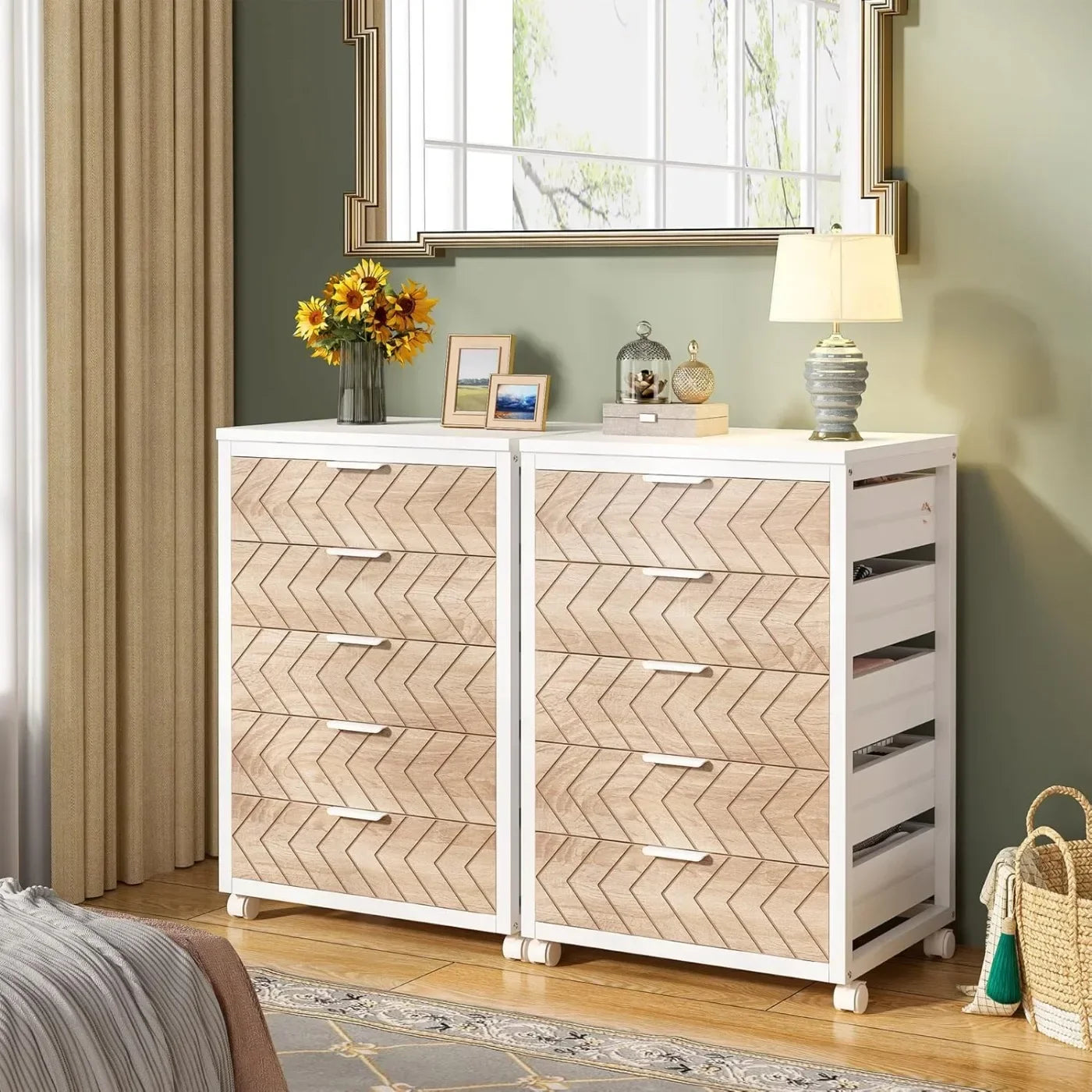 Mobile 5‑Drawer Cabinet