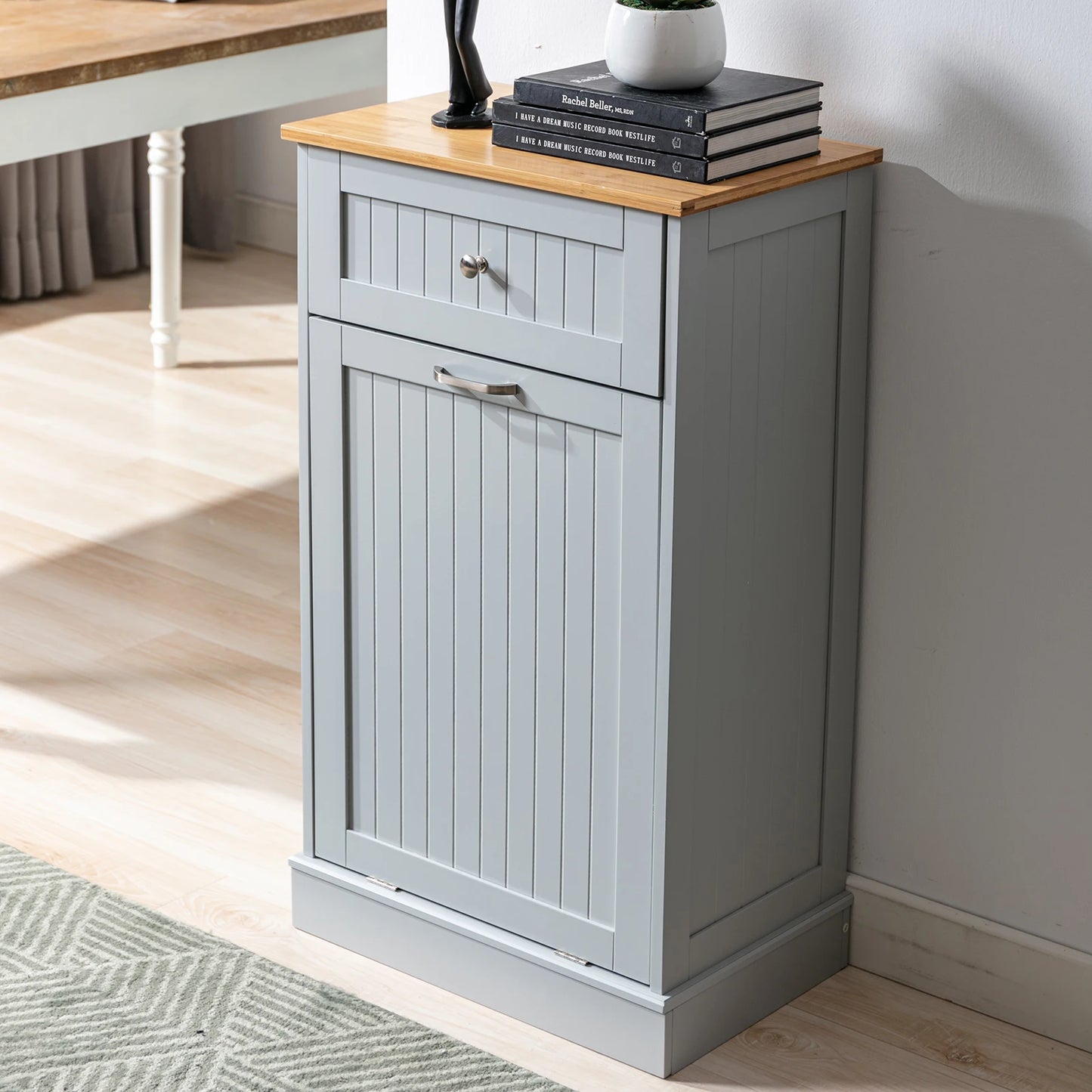 Single Trash Cabinet Tilt Out Freestanding