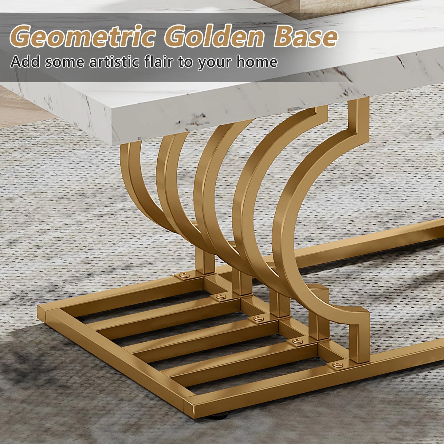 Faux Marble Coffee Table