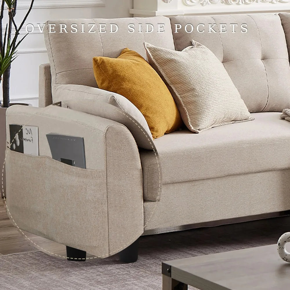 Convertible Sectional Sofa Set