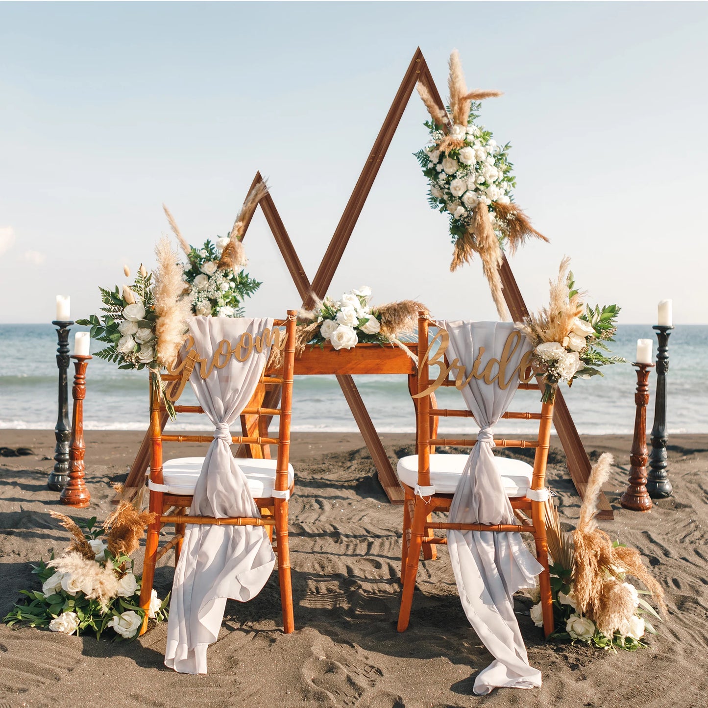 2-Pack Wooden Triangle Arch