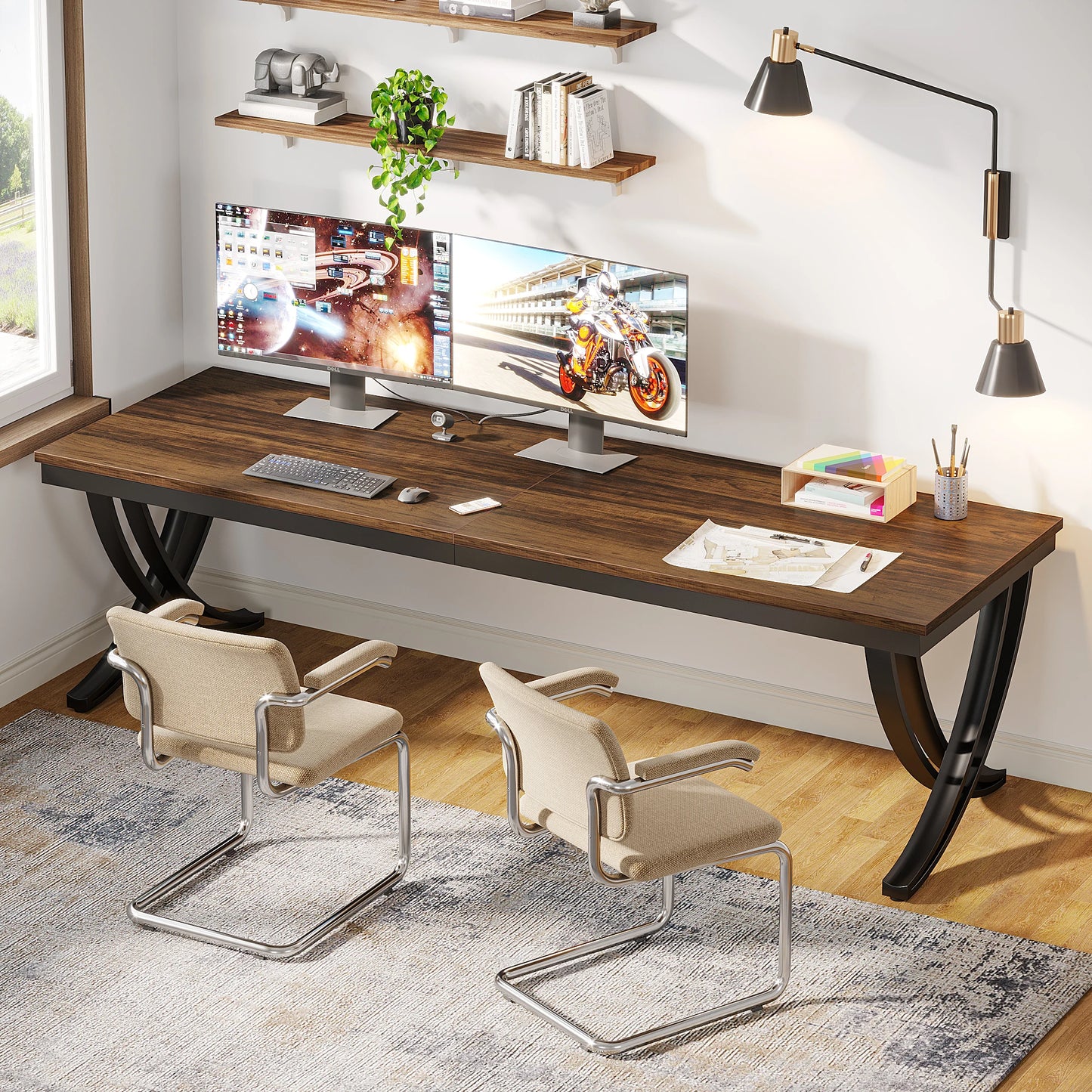 Dual Workspace Desk