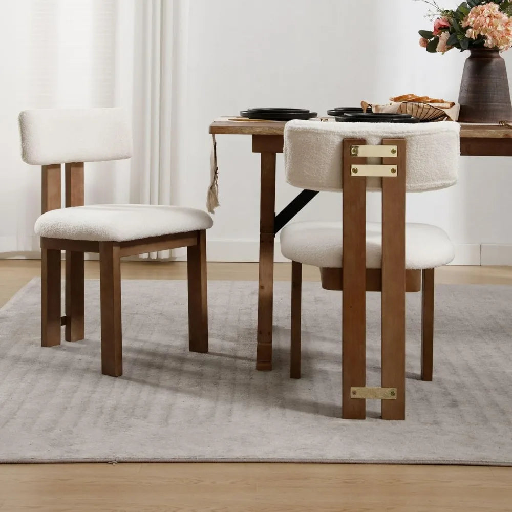 Boucle Fabric Dining Chairs