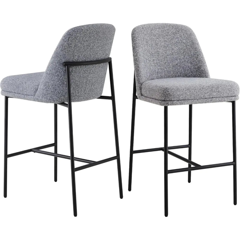 Grey Fabric Bar Stools