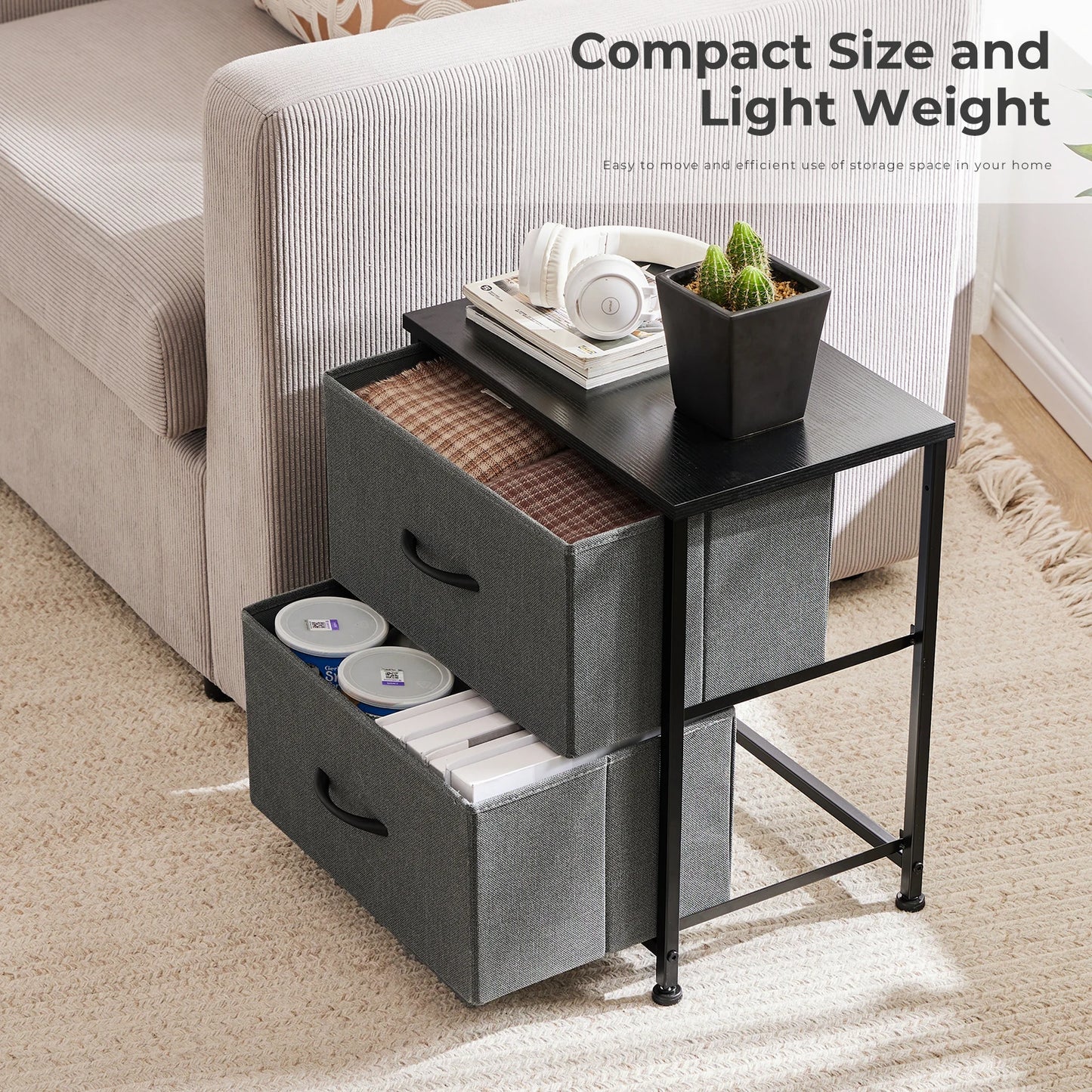2-Drawer Living Room Cabinet