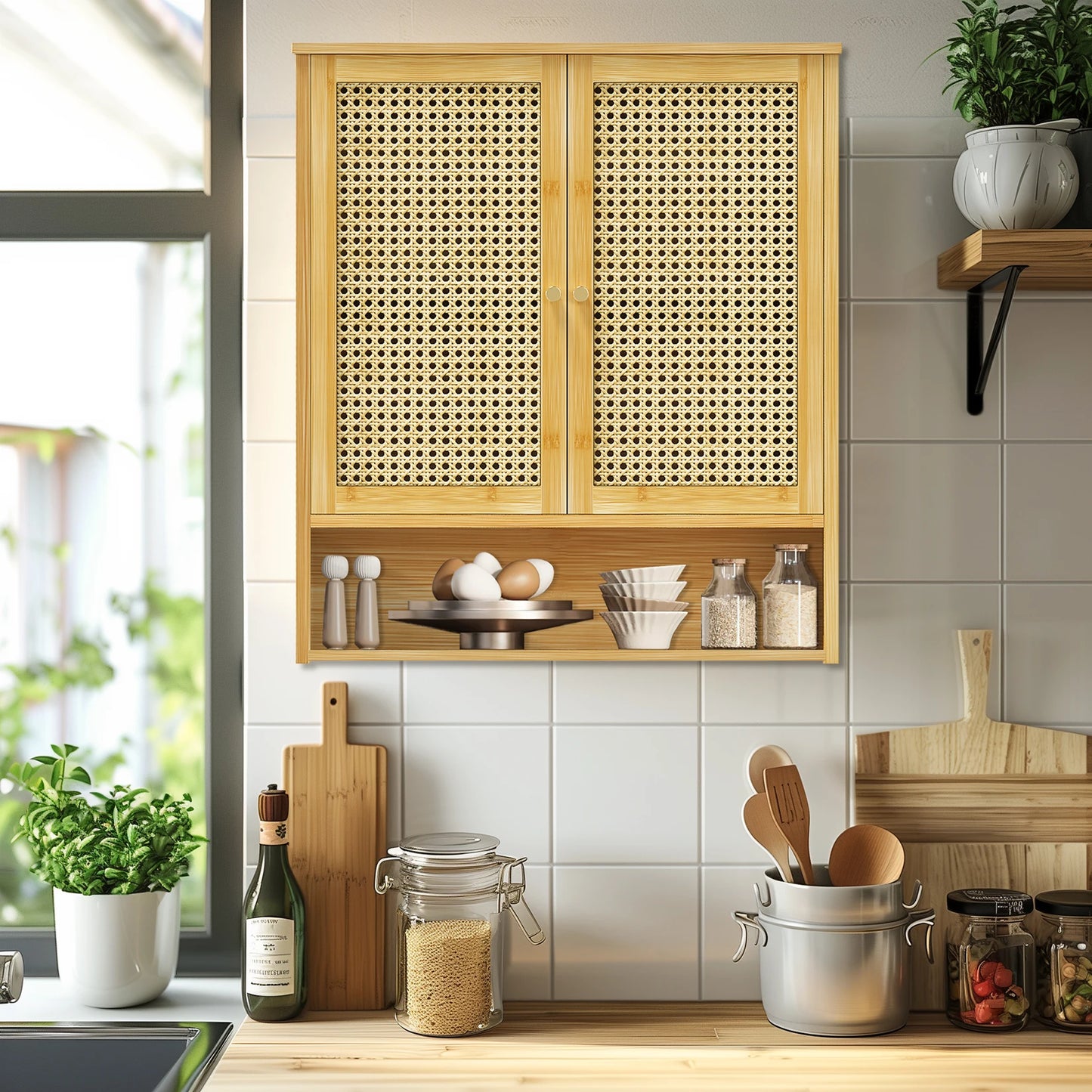Bamboo Wall Cabinet