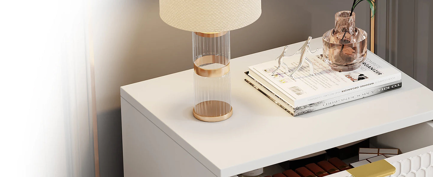 Hexagon 3-Drawer Nightstand