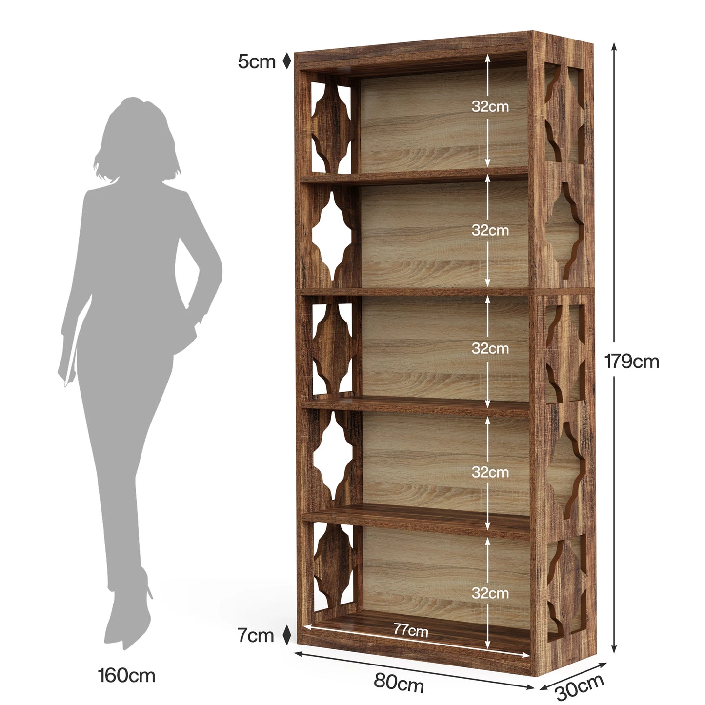 Industrial X-Frame Bookcase